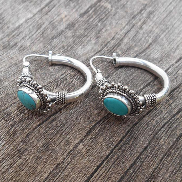 Luna | Vintage türkisfarbene Ohrringe