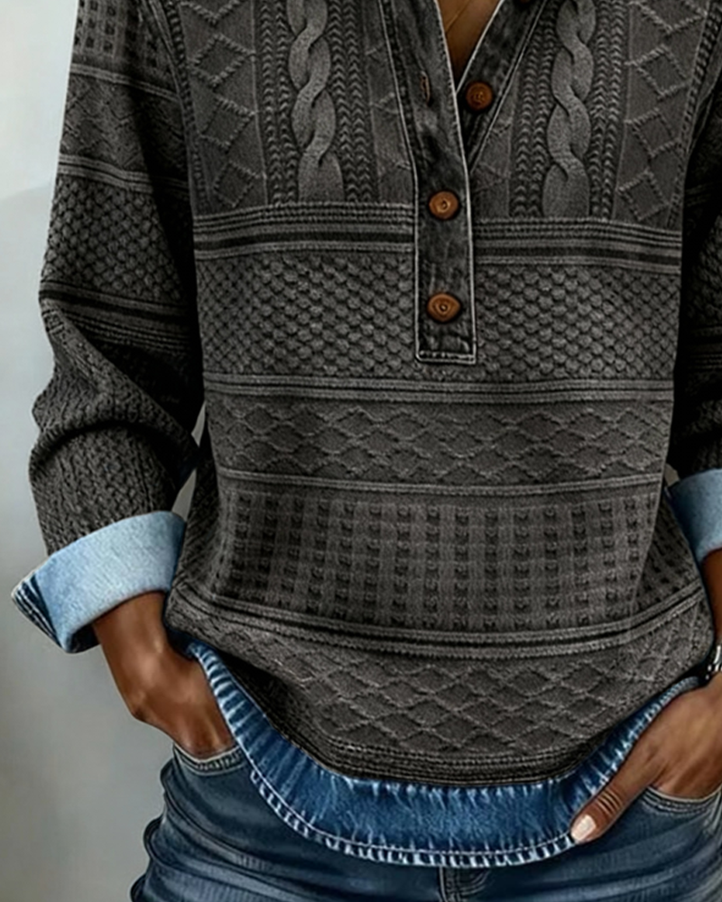 Andrea | Pullover mit Kragen und Struktur