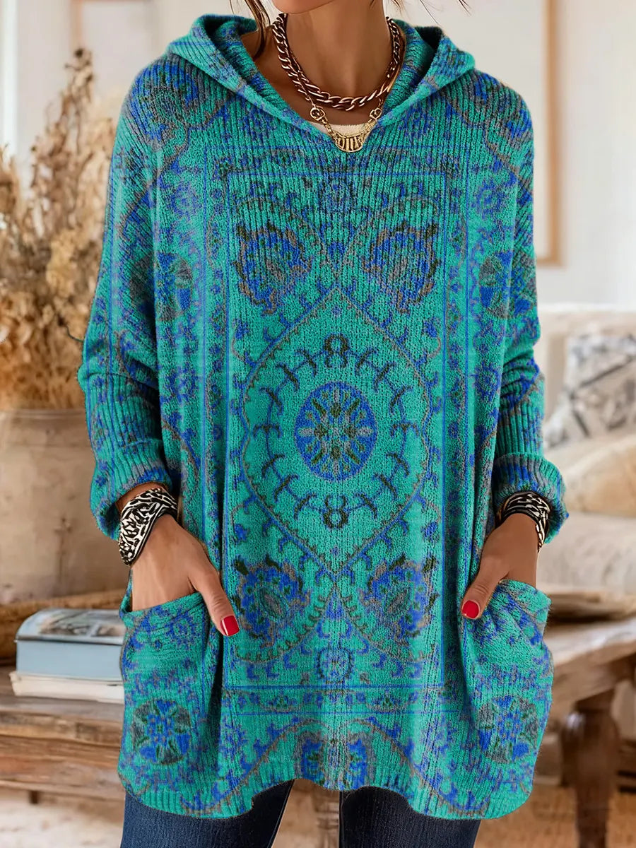 Fleur | Bequeme Tunika mit Kapuze und Taschen