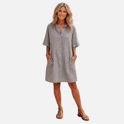 Maud | Weiches Freizeitkleid mit Knöpfen
