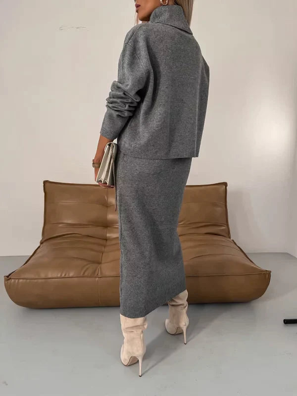 Solange | Zweiteiliges Set mit Kleidung und Rollkragenpullover