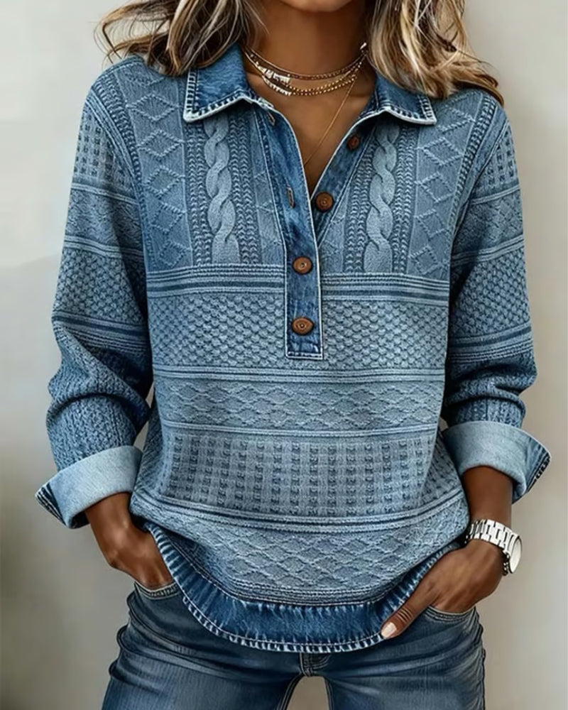 Andrea | Pullover mit Kragen und Struktur