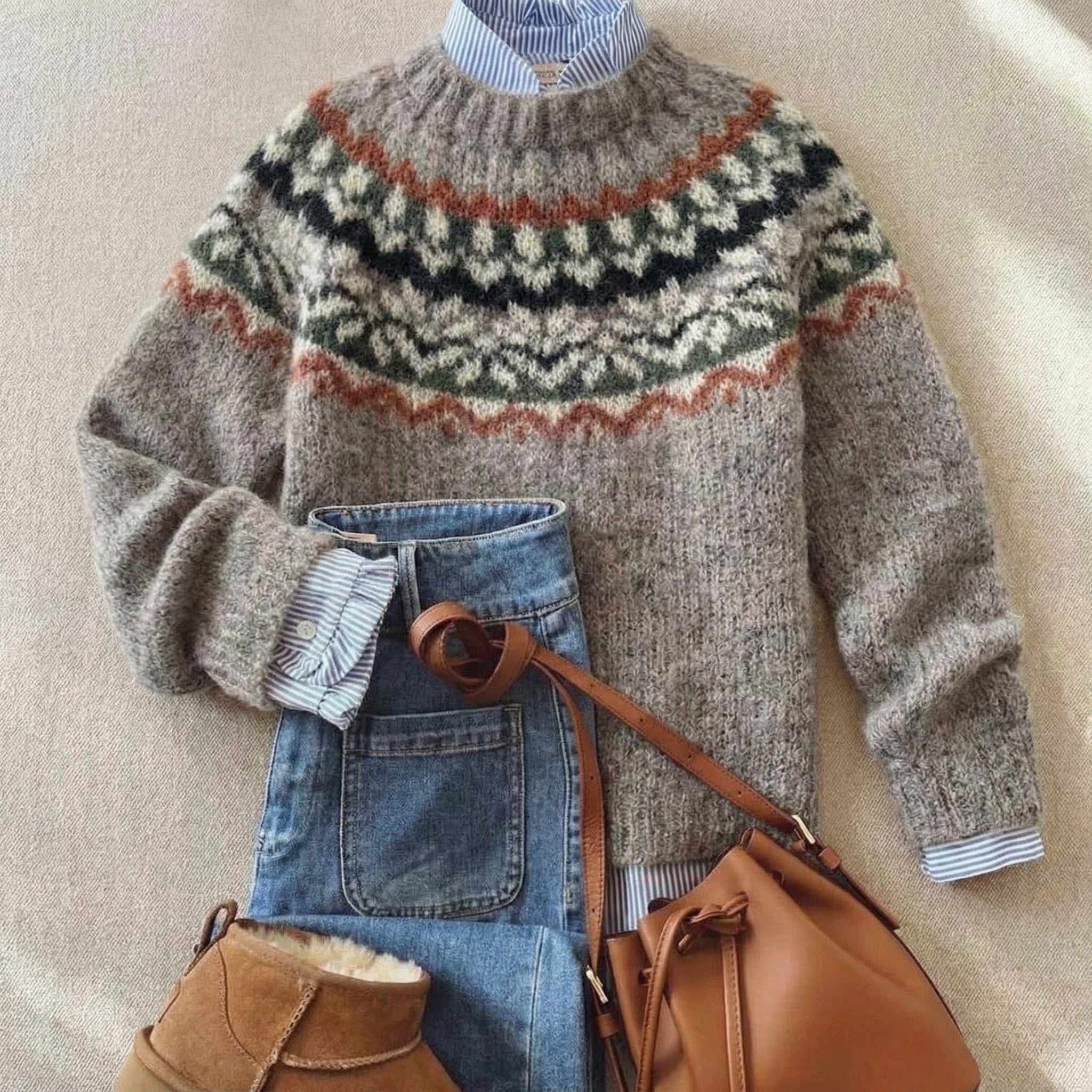 Denise™ | Klassischer Vintage-Stretchpullover
