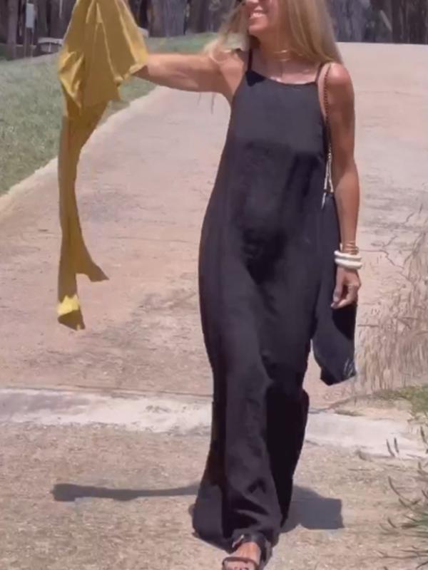 Emma | Langes Kleid aus Baumwollleinen