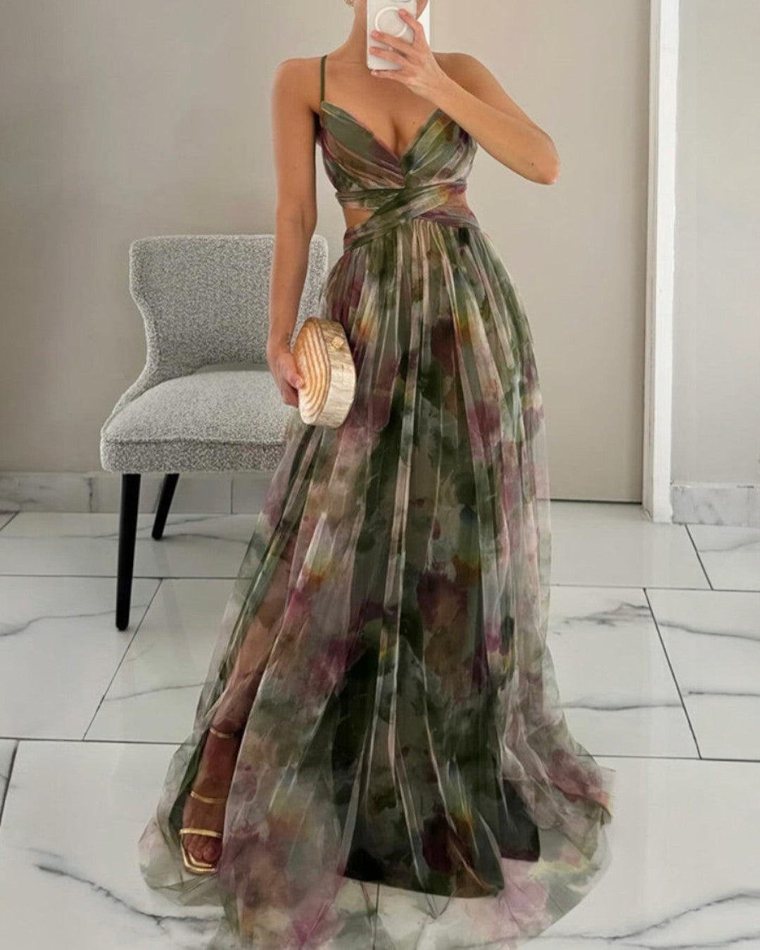 Marjolijn | Bezauberndes Maxikleid mit Blumenprint