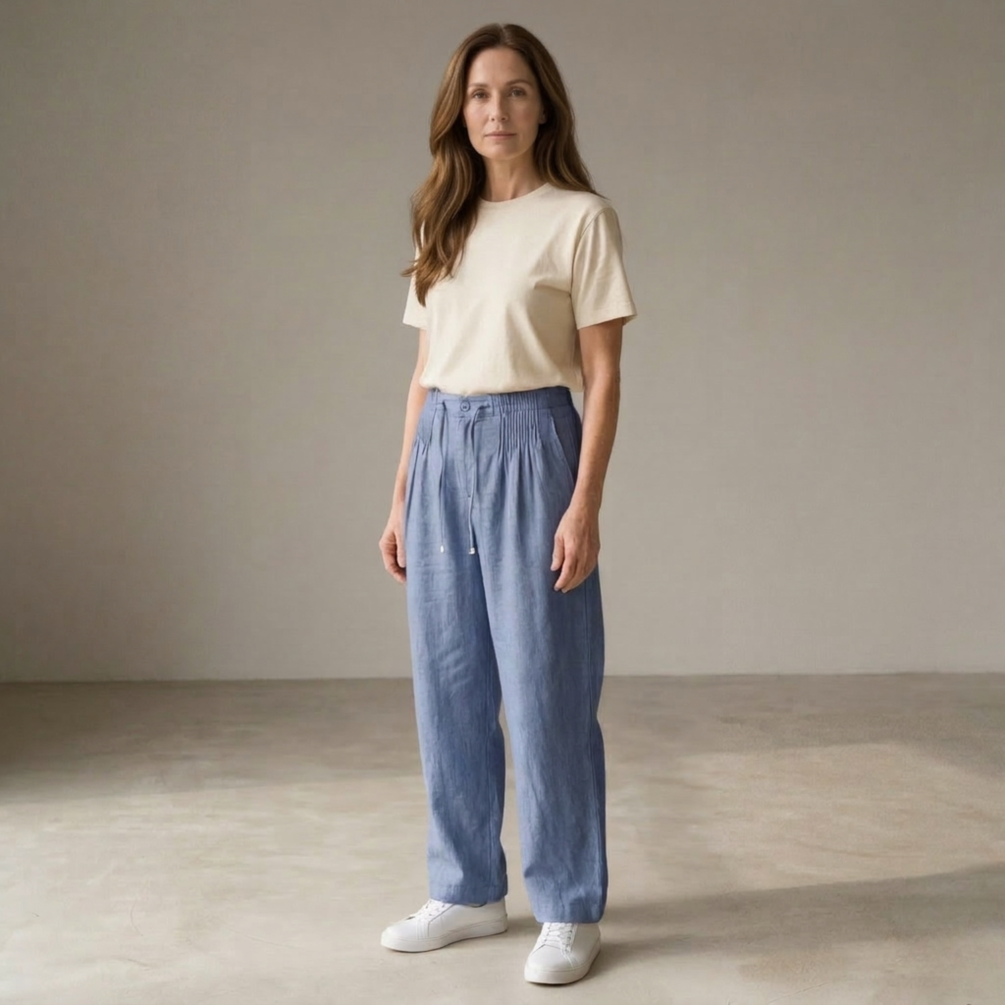 Ilse | Baumwollhose mit weitem Bein