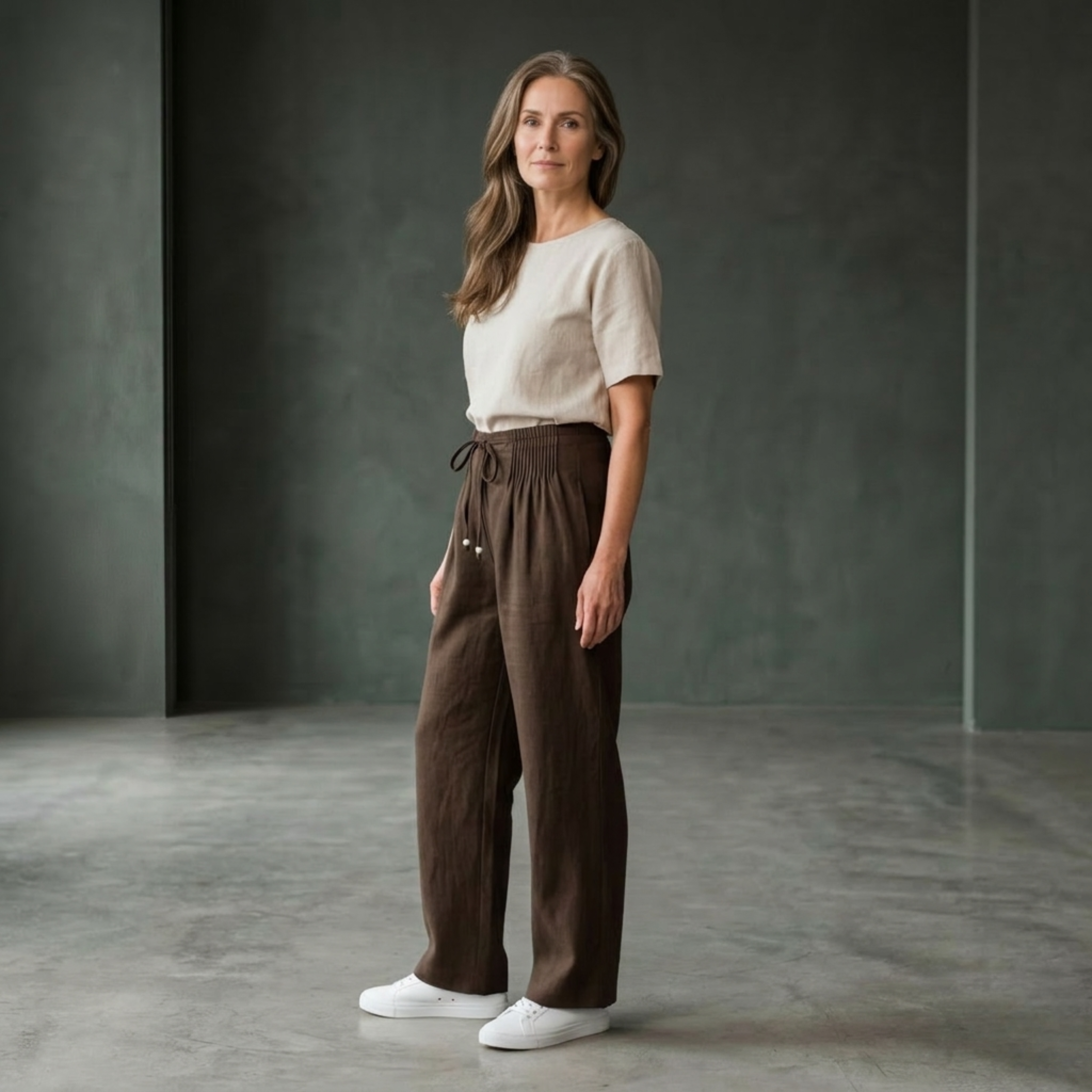 Ilse | Baumwollhose mit weitem Bein