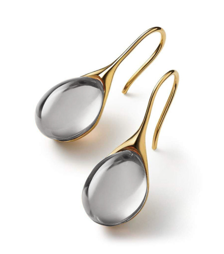 Sophia | Kristall-Tropfenohrringe aus Gold und Silber