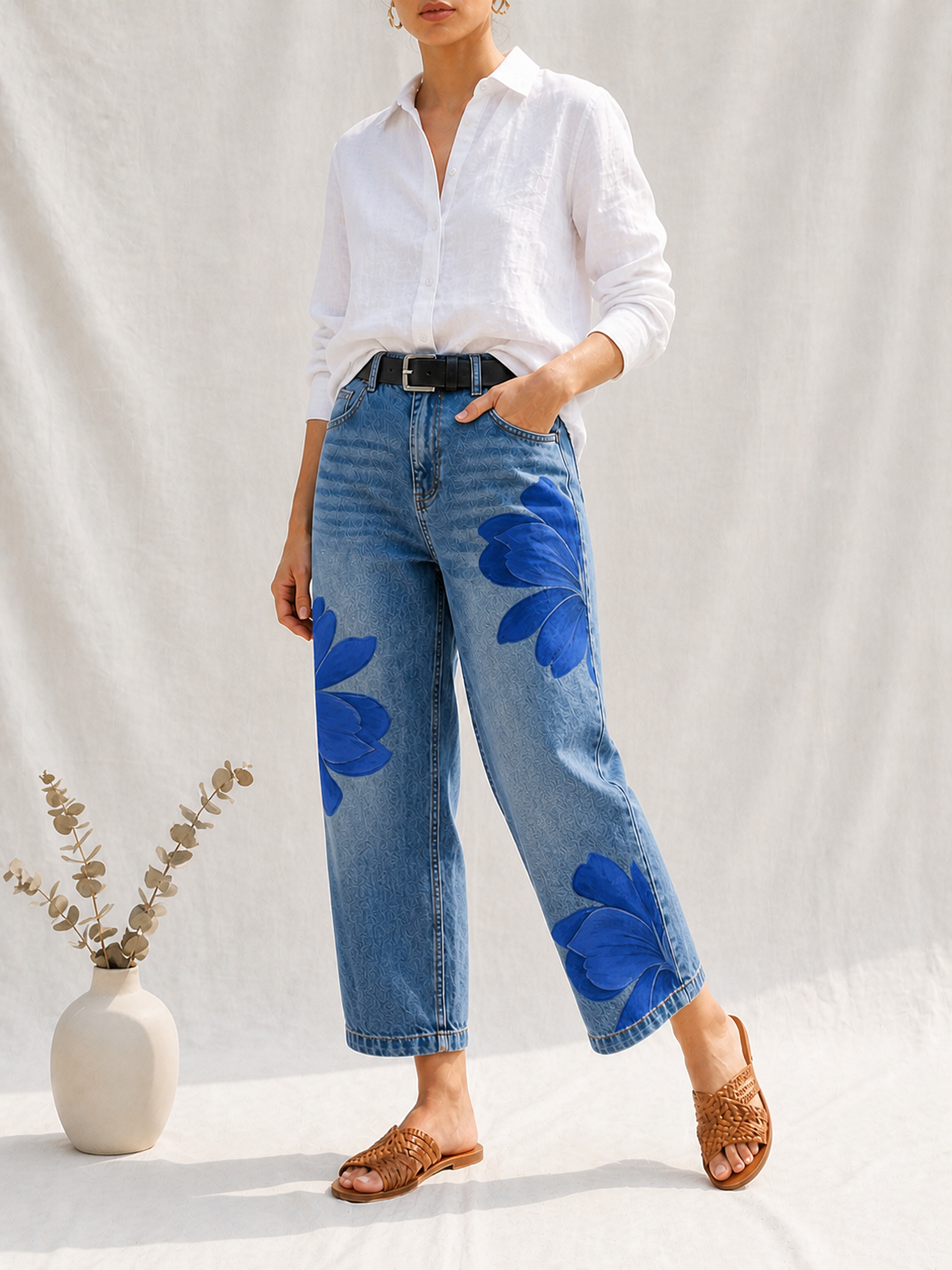 Beatrice | Blaue, elegante Jeans mit lockerer Passform