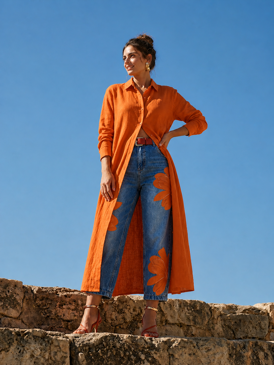 Beatrix orange Weste