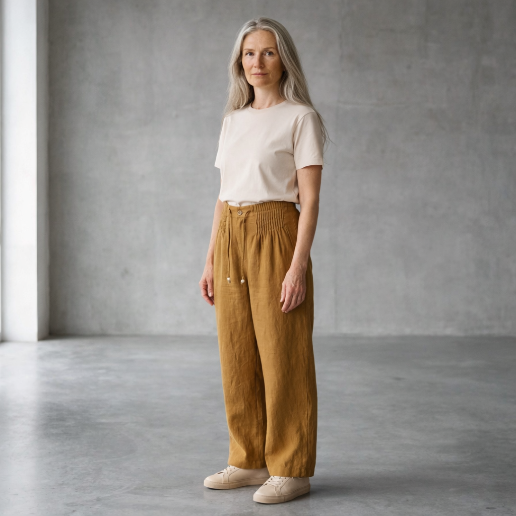 Ilse | Baumwollhose mit weitem Bein