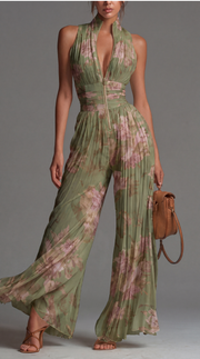 Isabella | Eleganterer Overall mit plissiertem Chiffon