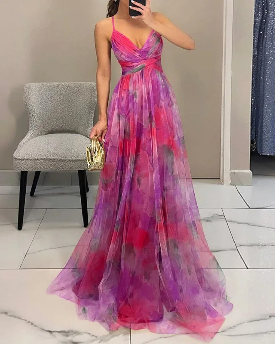 Marjolijn | Bezauberndes Maxikleid mit Blumenprint