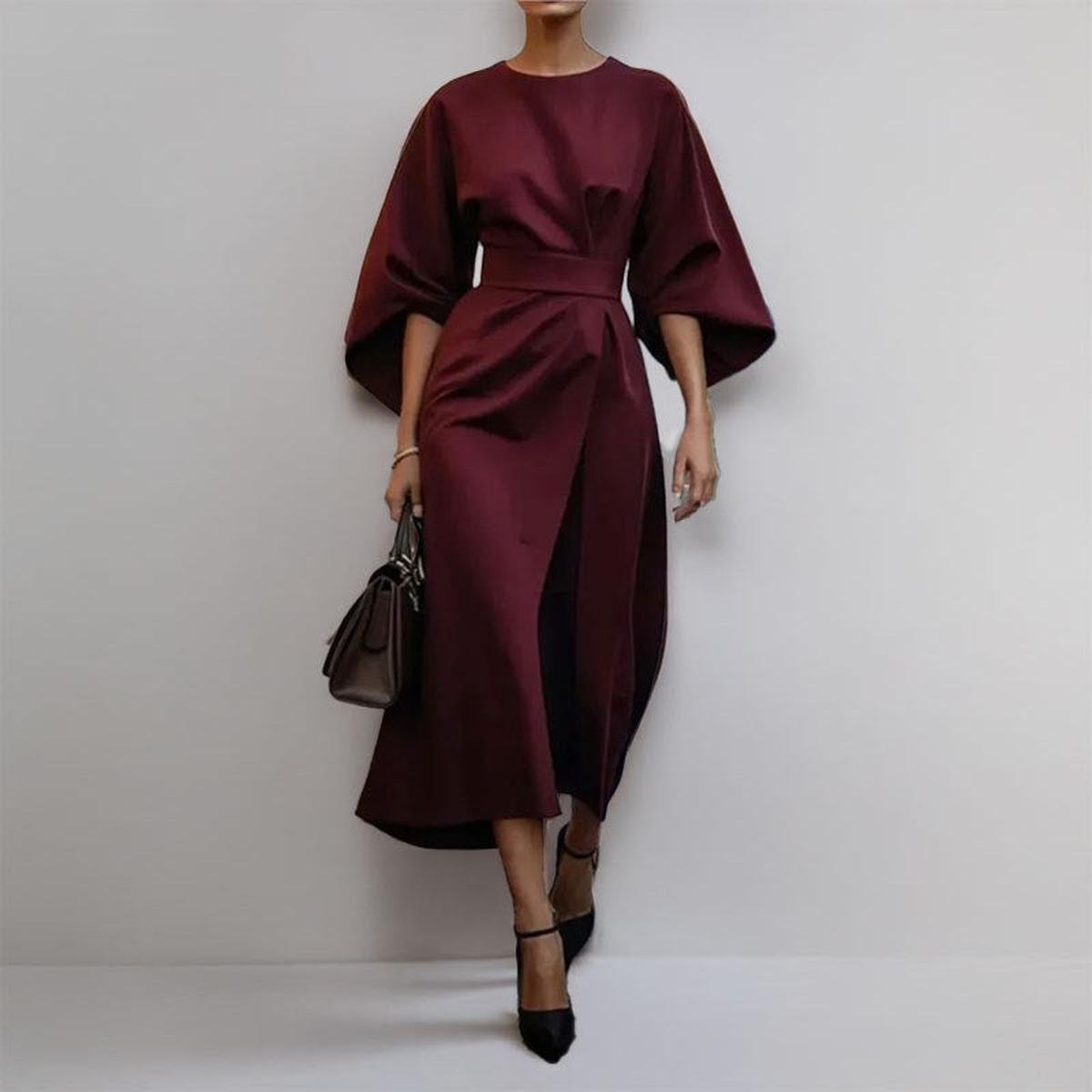 Mila | Langes Kleid mit Kimonoärmeln