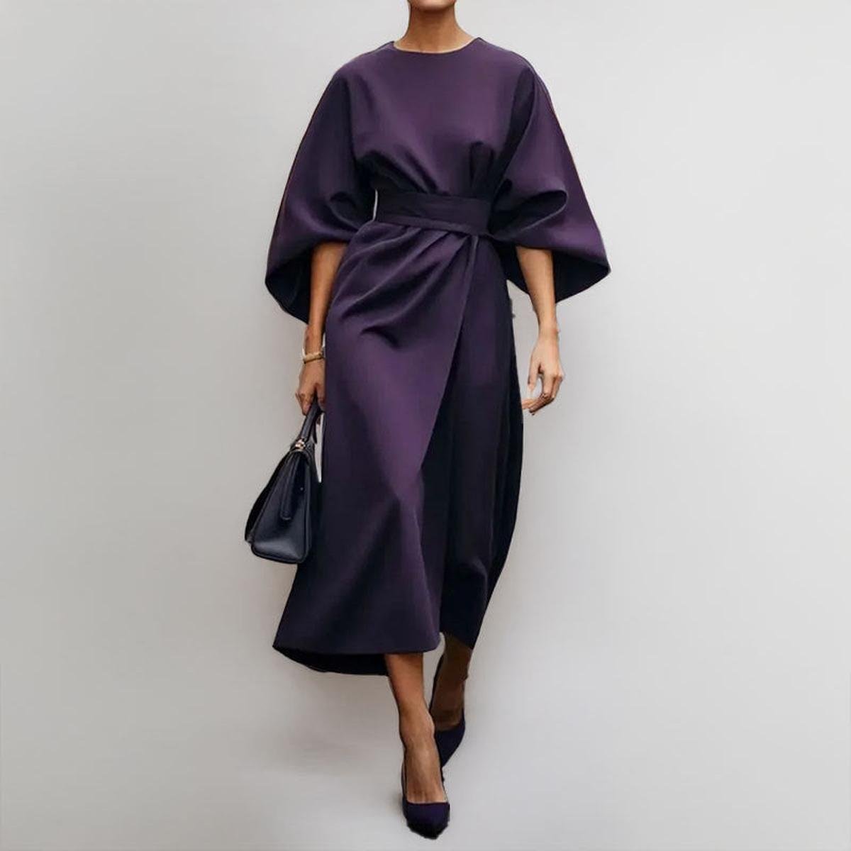 Mila | Langes Kleid mit Kimonoärmeln