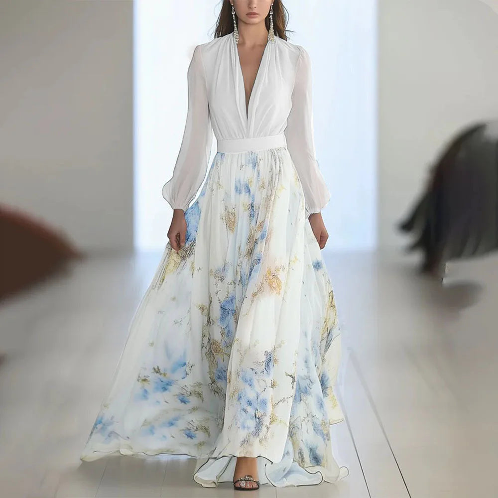 Maaike | Luftiges Maxikleid mit Blumendruck