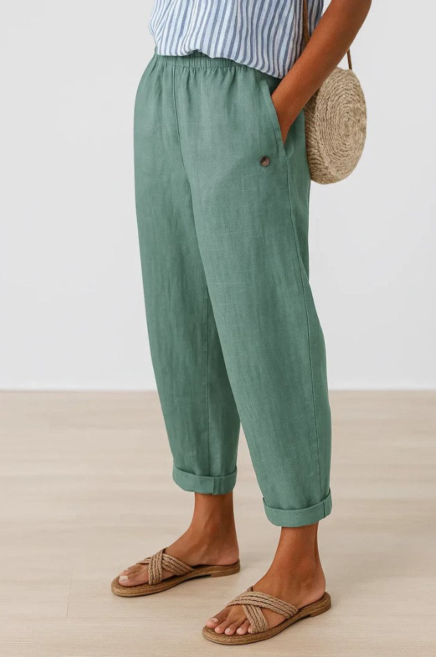Romy | Leinenhose mit entspannter Passform