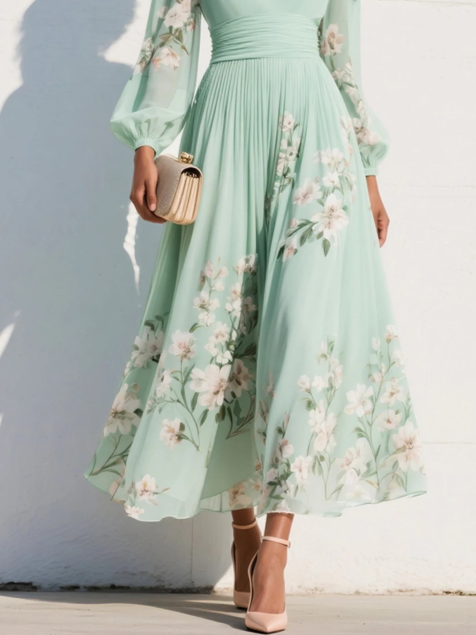 Kim | Elegantes Kleid mit Blumendruck