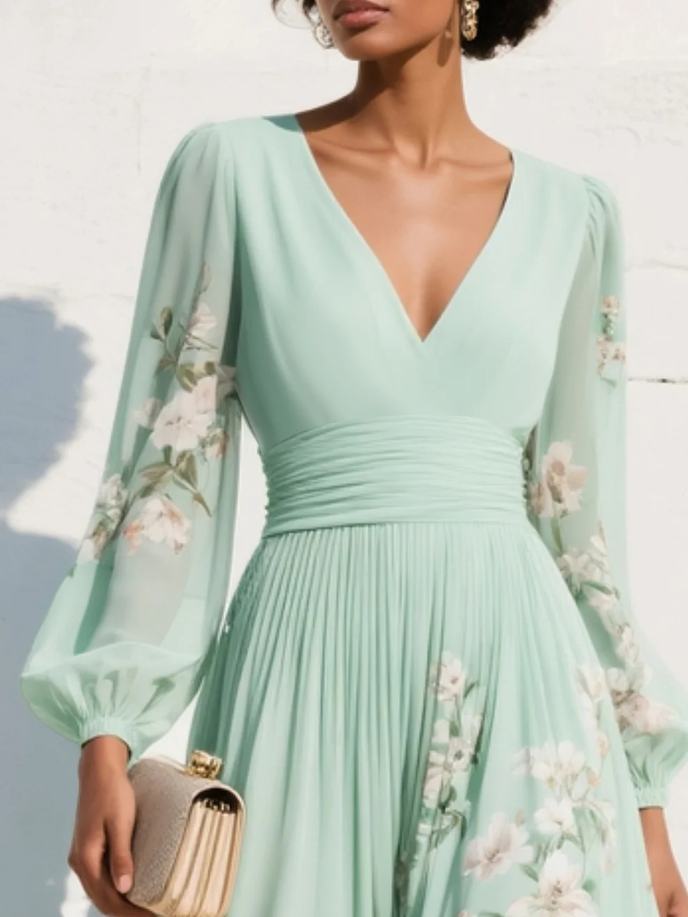 Kim | Elegantes Kleid mit Blumendruck