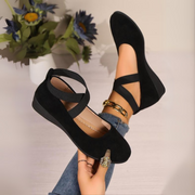 Luna | Geschlossene Ballerinas mit Keilabsatz