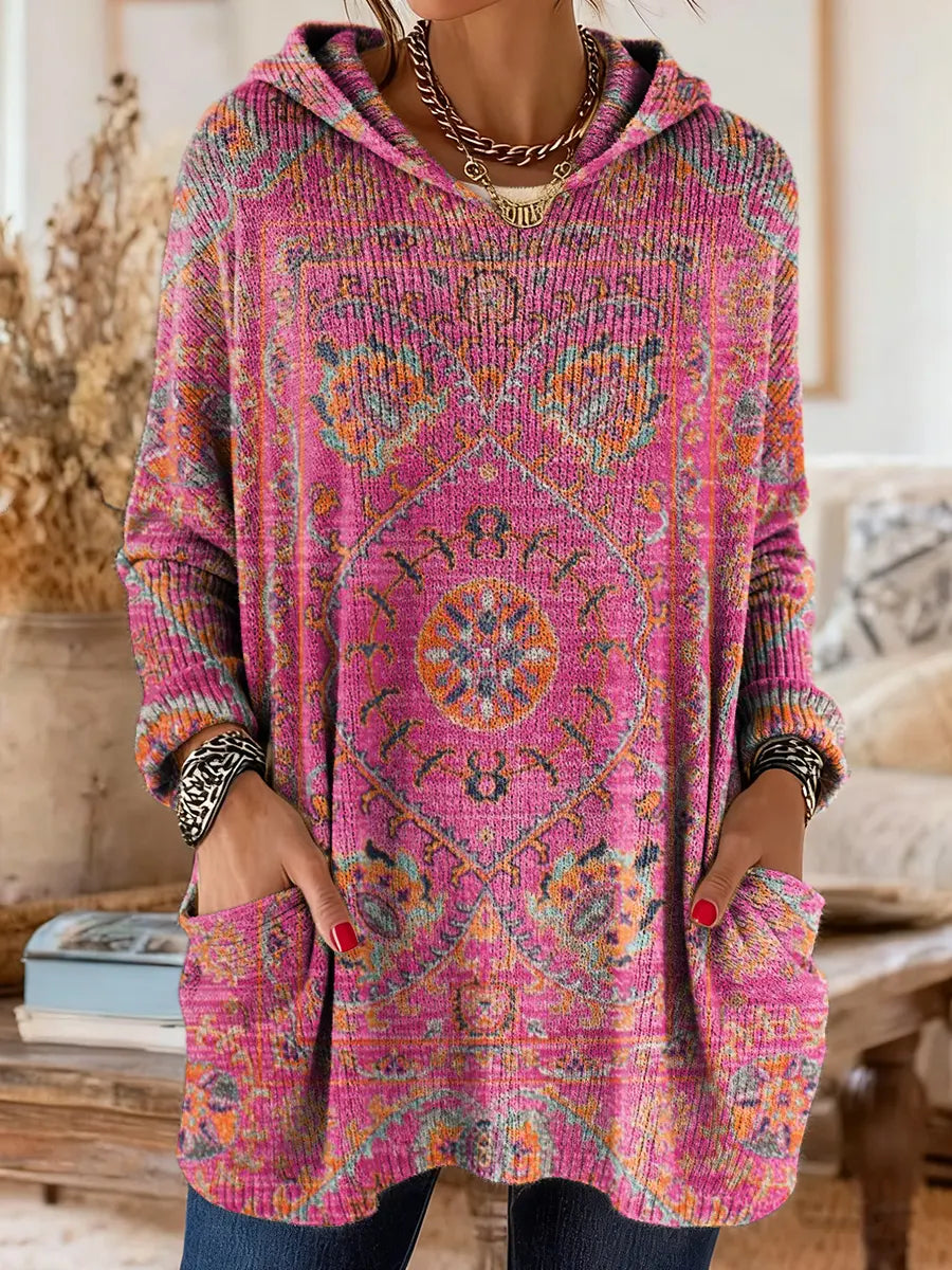 Fleur | Bequeme Tunika mit Kapuze und Taschen