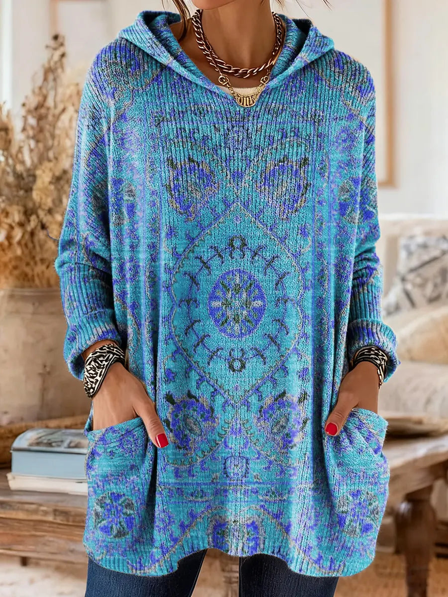 Fleur | Bequeme Tunika mit Kapuze und Taschen