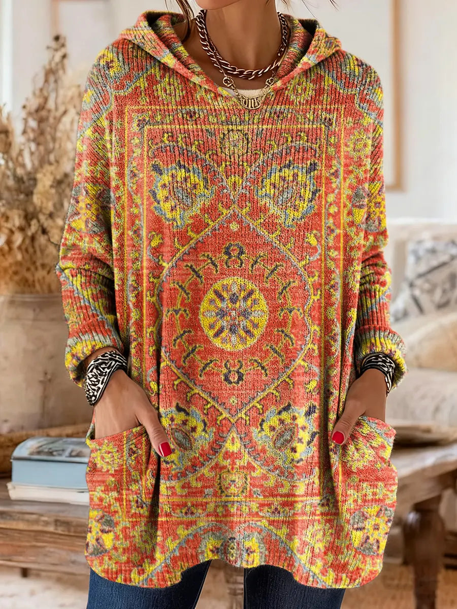 Fleur | Bequeme Tunika mit Kapuze und Taschen