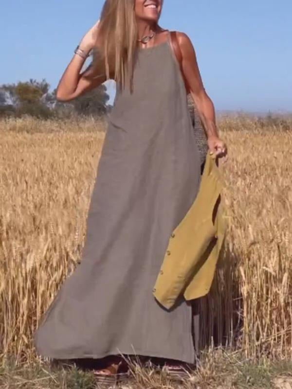 Emma | Langes Kleid aus Baumwollleinen