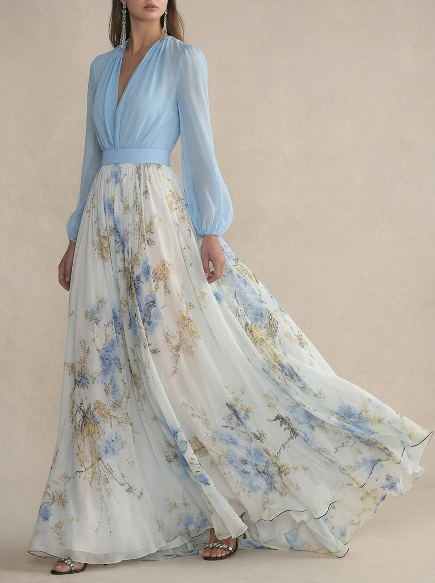 Maaike | Luftiges Maxikleid mit Blumendruck