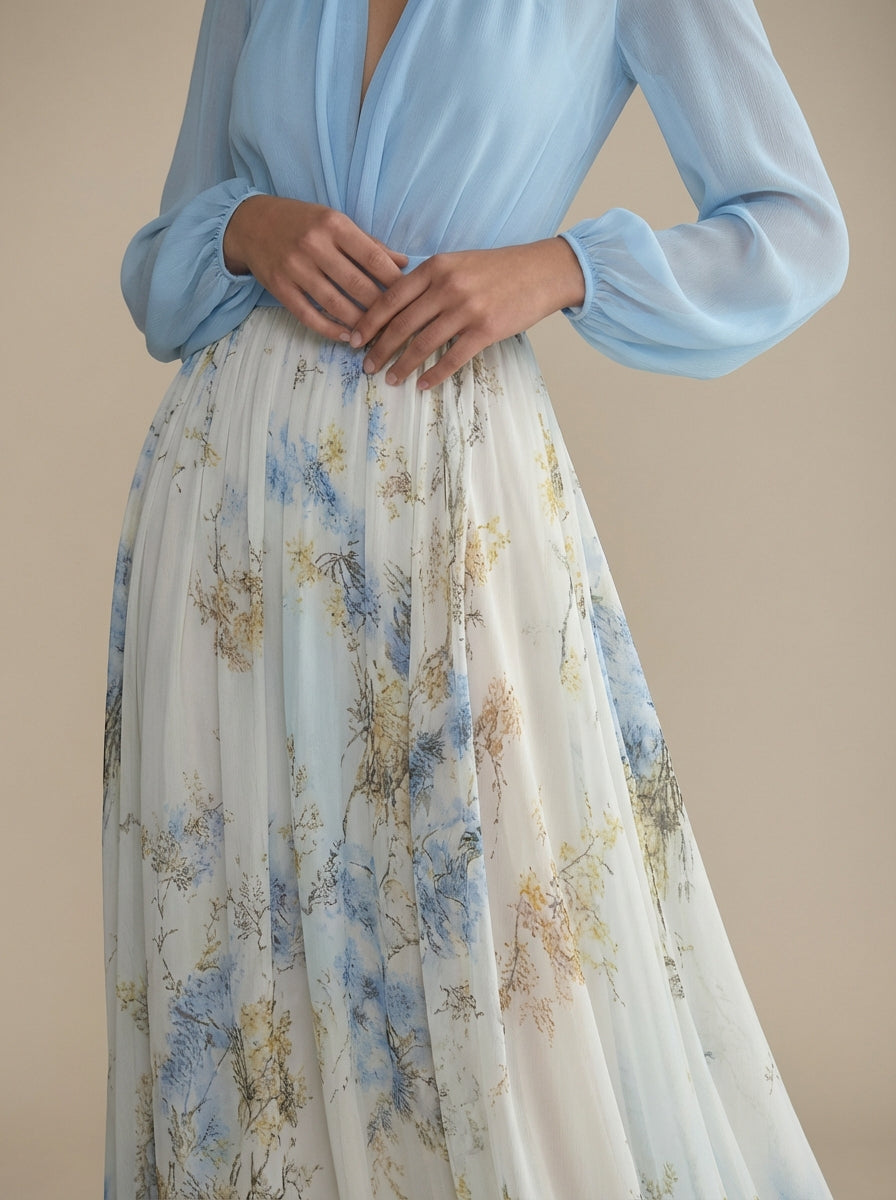 Maaike | Luftiges Maxikleid mit Blumendruck