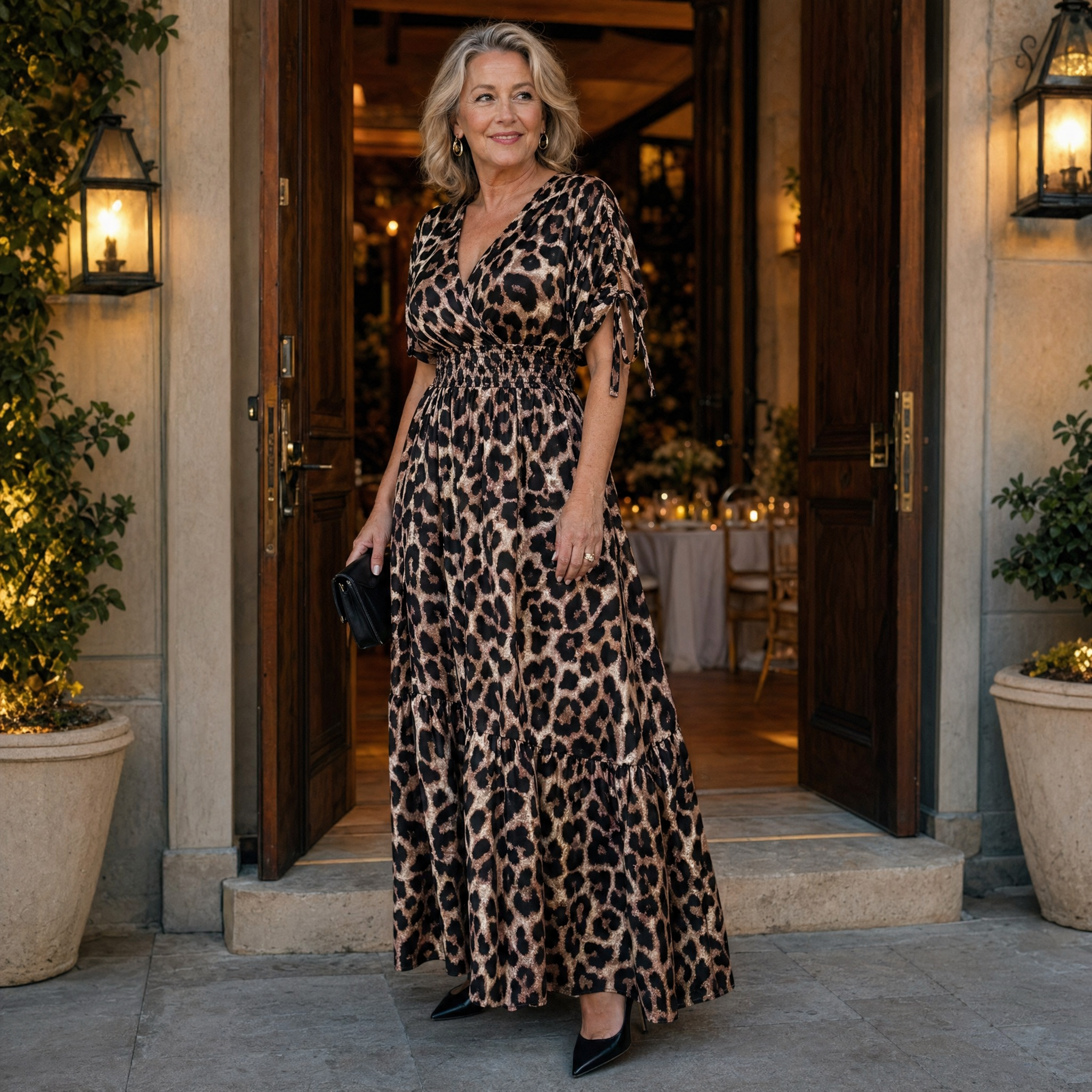 Andrea | Bequemes Kleid mit Leopardenmuster