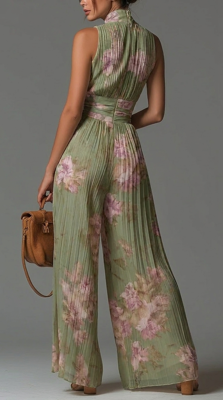 Isabella | Eleganterer Overall mit plissiertem Chiffon
