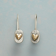 Isabella | Vintage Herzohrringe Silber Gold