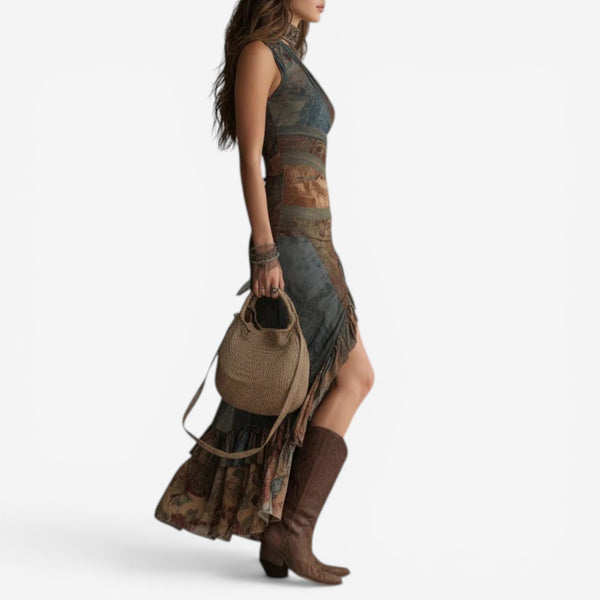 Kendra | Maxikleid aus fließendem Stoff