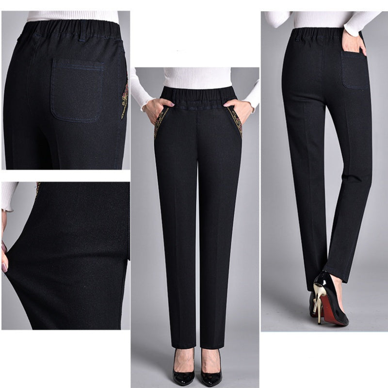 Astrid | Damenjeans mit Seitentaschen und elastischem Bund