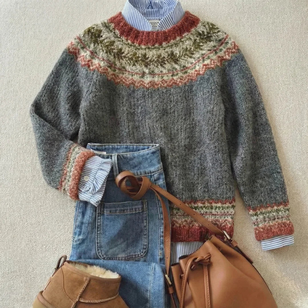 Denise™ | Klassischer Vintage-Stretchpullover